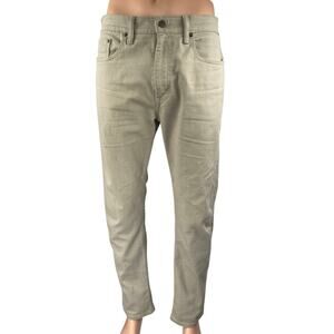Levi's 502 Men's Beige High Waist Straight Leg Chino Khaki Trousers Pants Sz 34